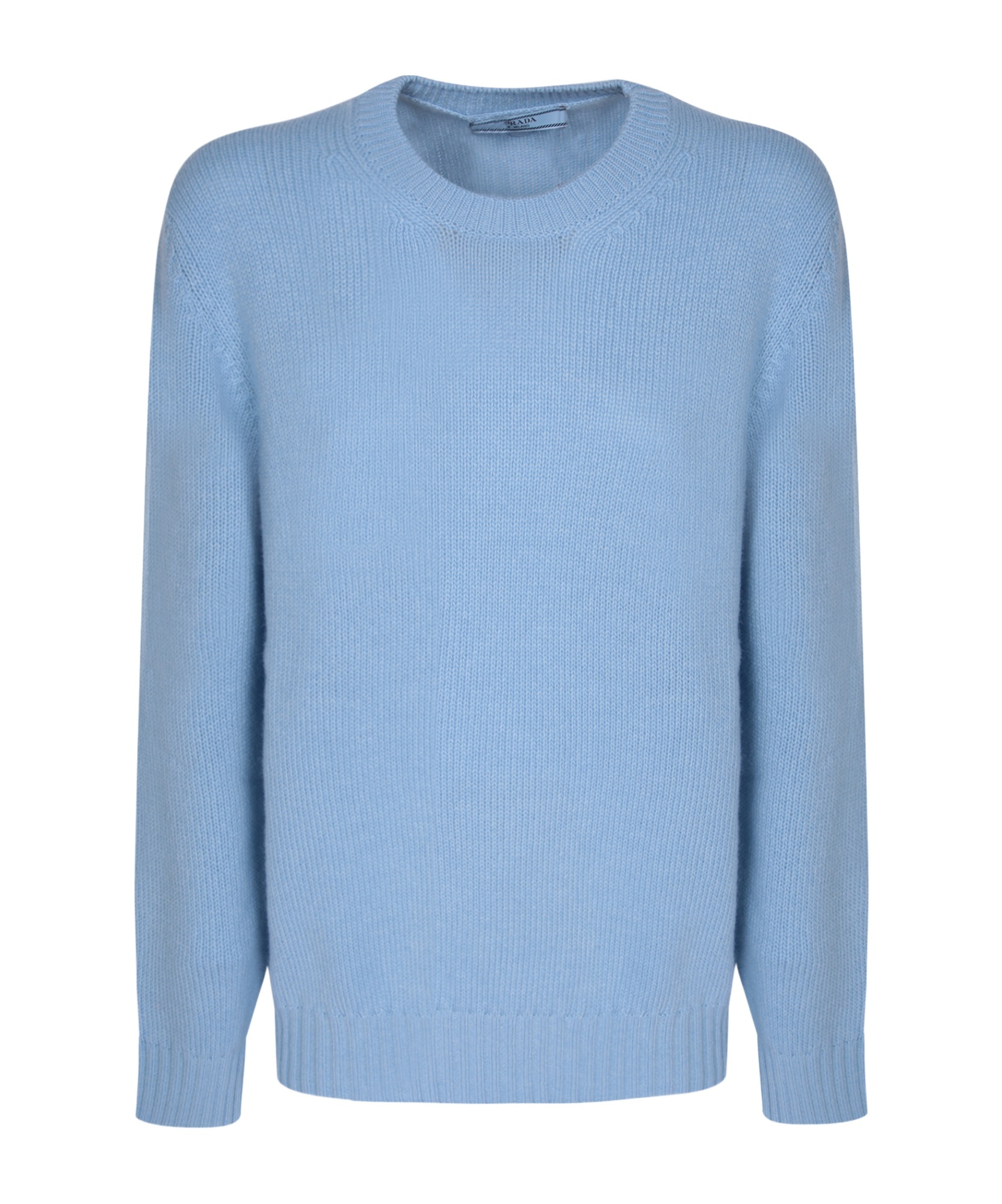 Prada Triangle-logo Sweater In Blue