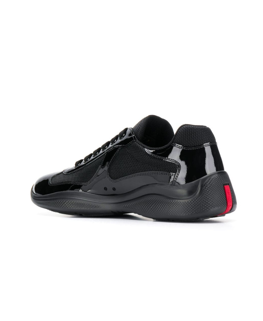 Prada Americas Cup Low-top Sneakers In Black