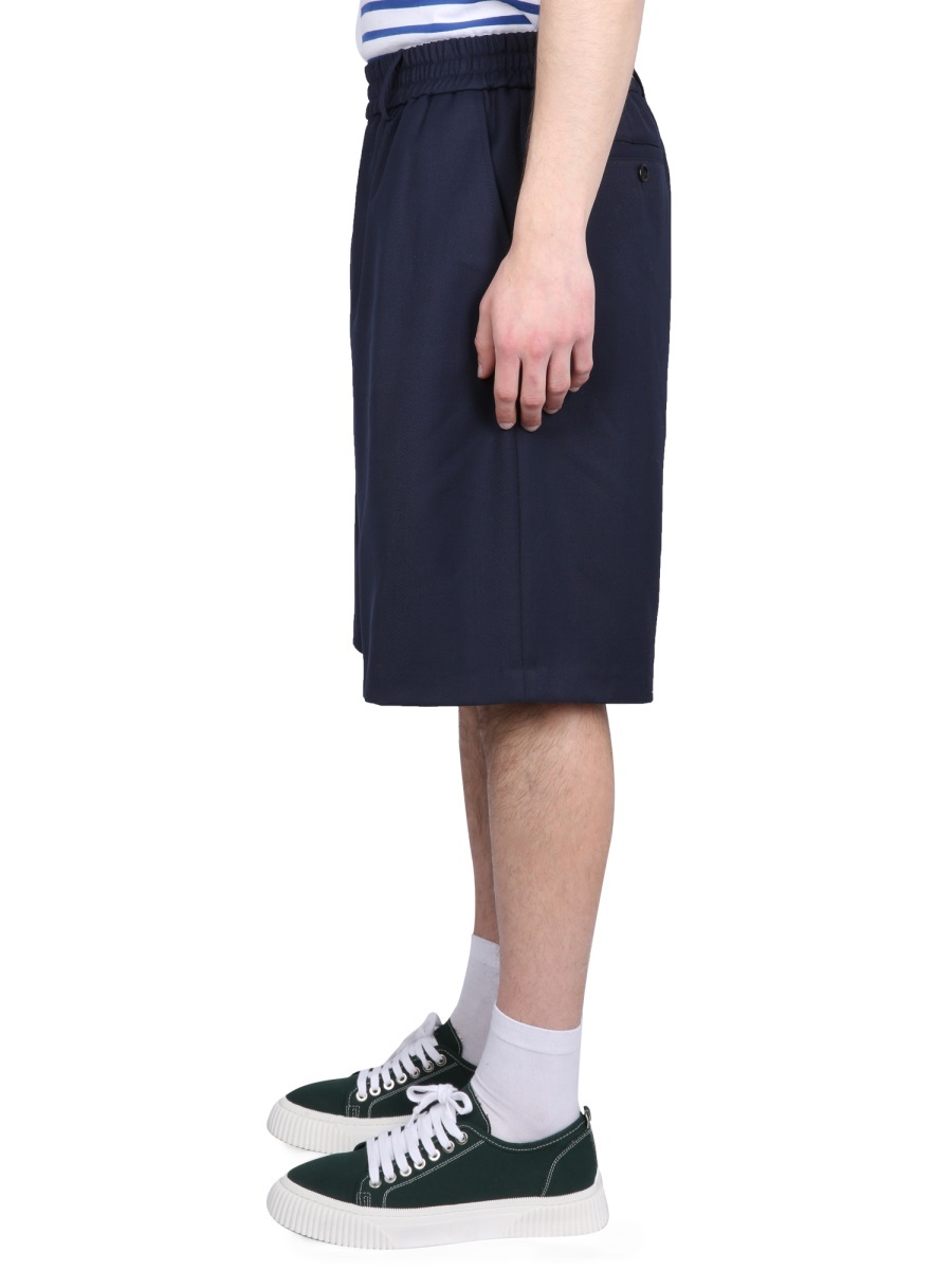 Ami Alexandre Mattiussi Ami De Coeur Track Shorts In Black