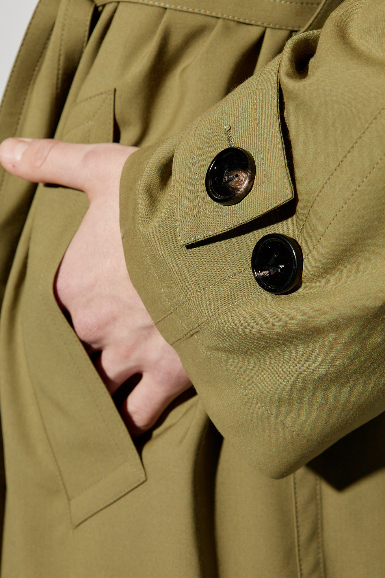 Bottega Veneta Mens Double-breasted Wool Trench Coat Algae In Green