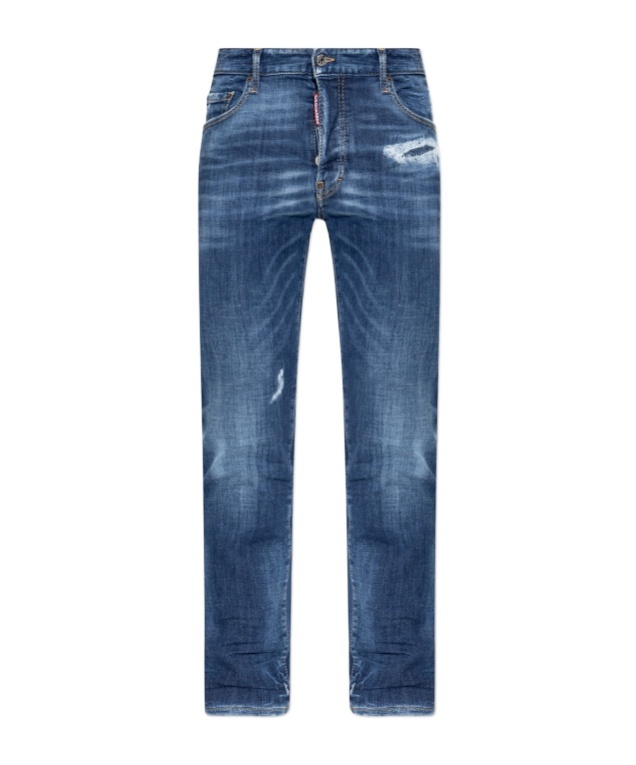 Dsquared2 Stretch Cotton Skater Jeans In Blue