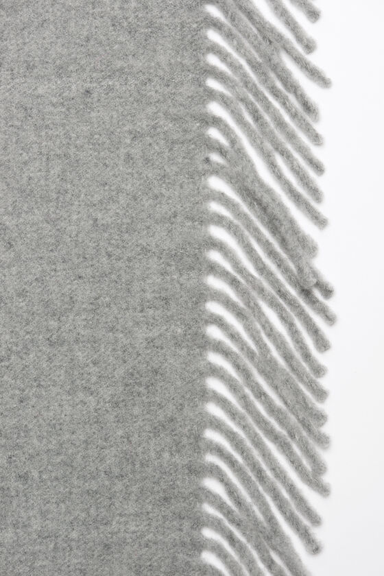 Shop Acne Studios Fringed-edge Scarf In Gray