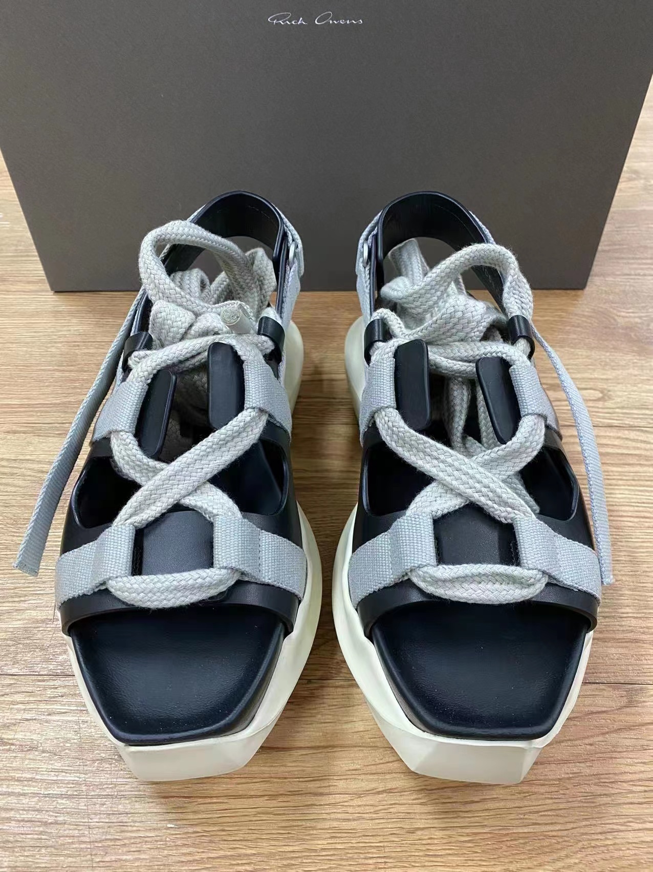 Rick Owens Geth Wrap-strap Sandals In Multicolor
