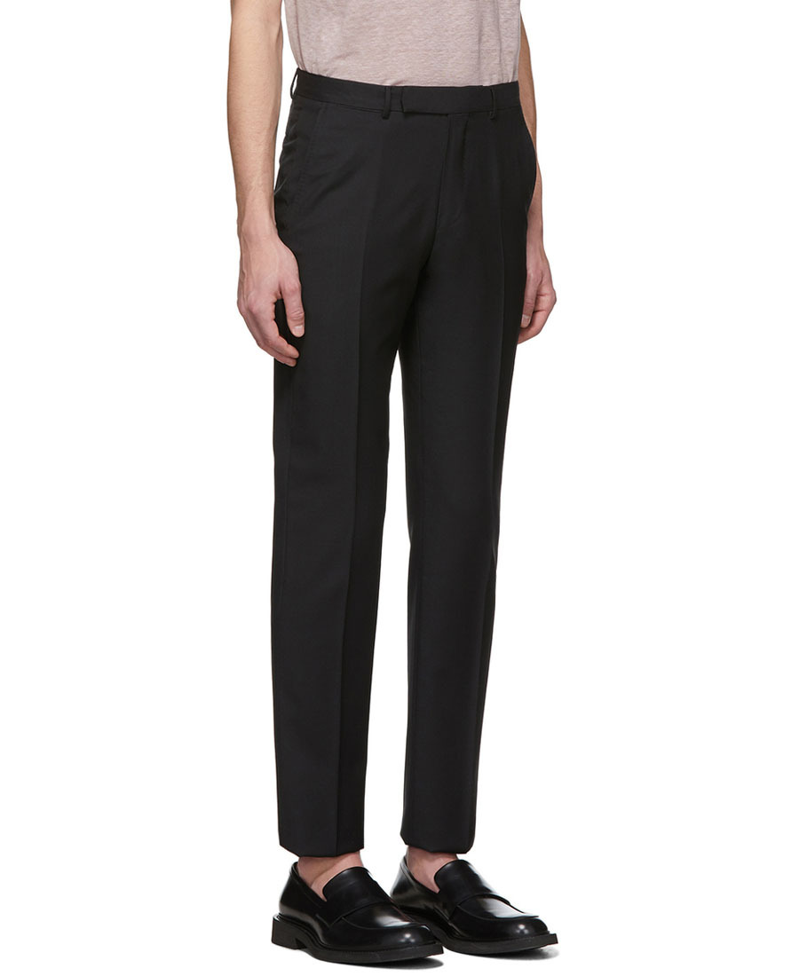 Zegna Straight Casual Pants In Black