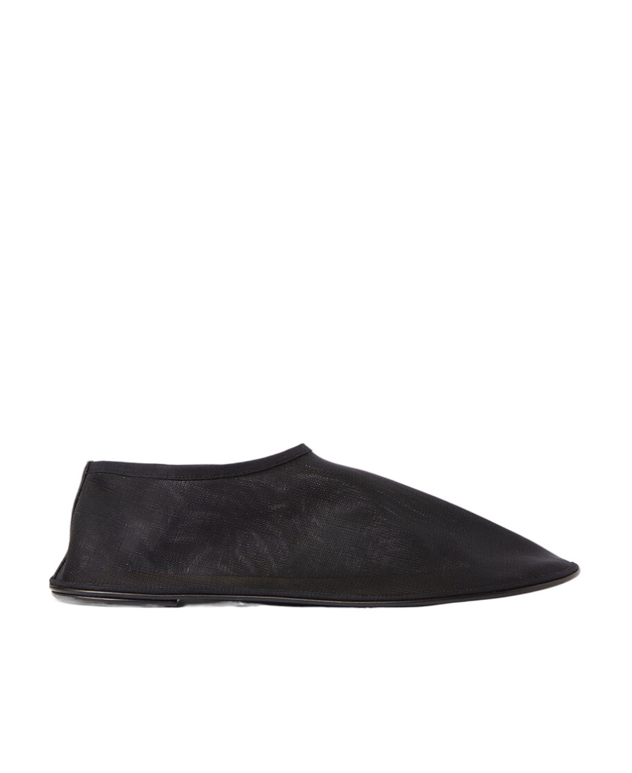 The Row Sock Flat Mesh Ballerina Shoes In Black