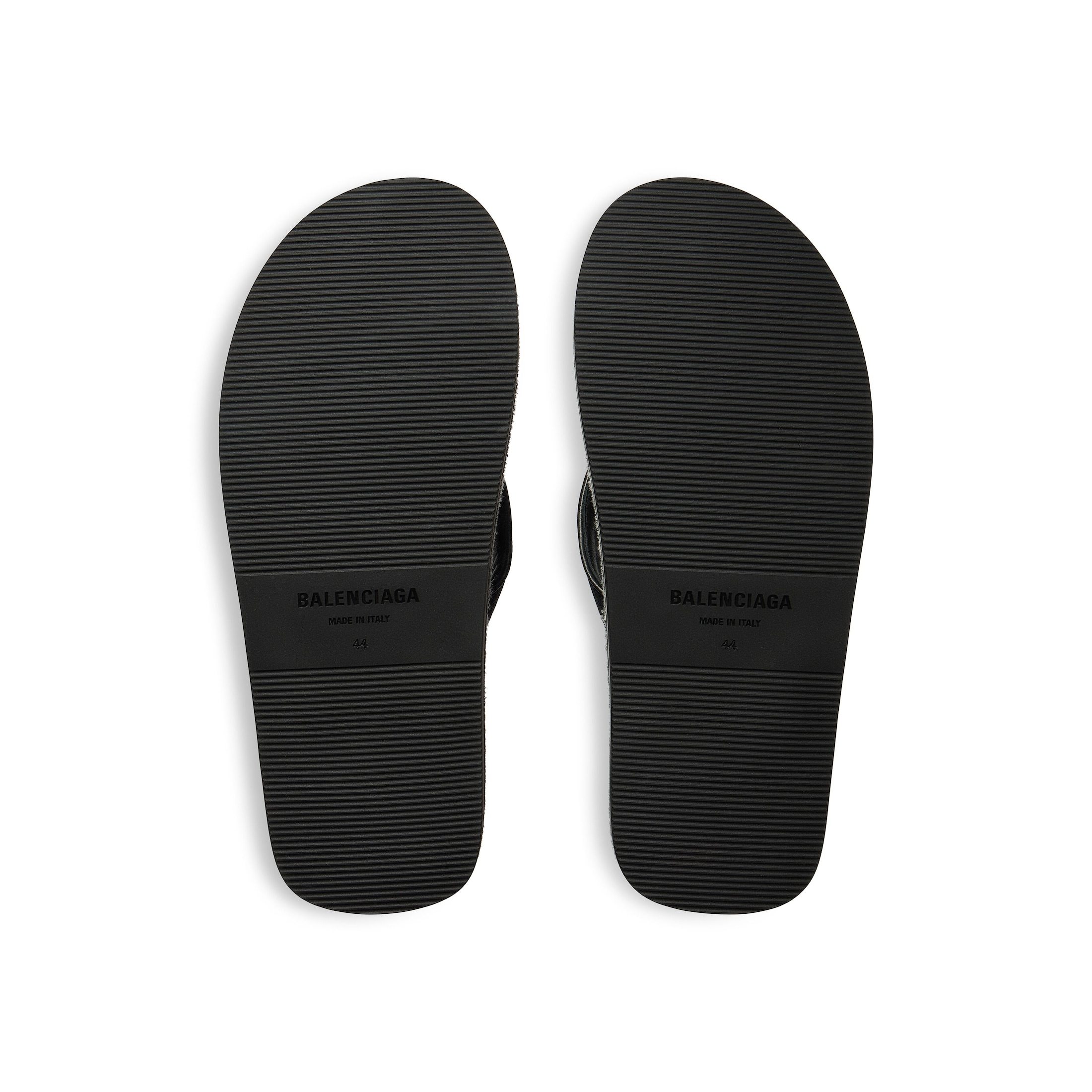 Balenciaga Men's Sunset Thong Flat In Black In Black