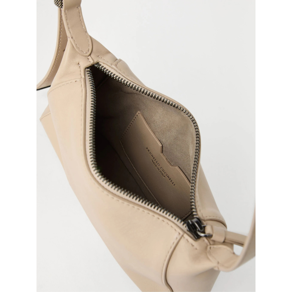 BRUNELLO CUCINELLI LOGO-DEBOSSED SHOULDER BAG 