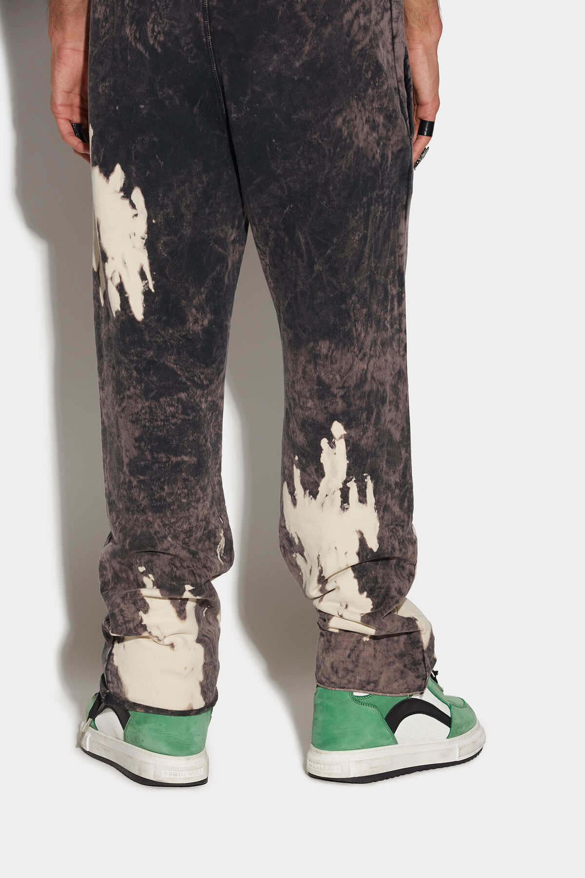 Dsquared2 Distressed-effect Logo Track Pants In Black