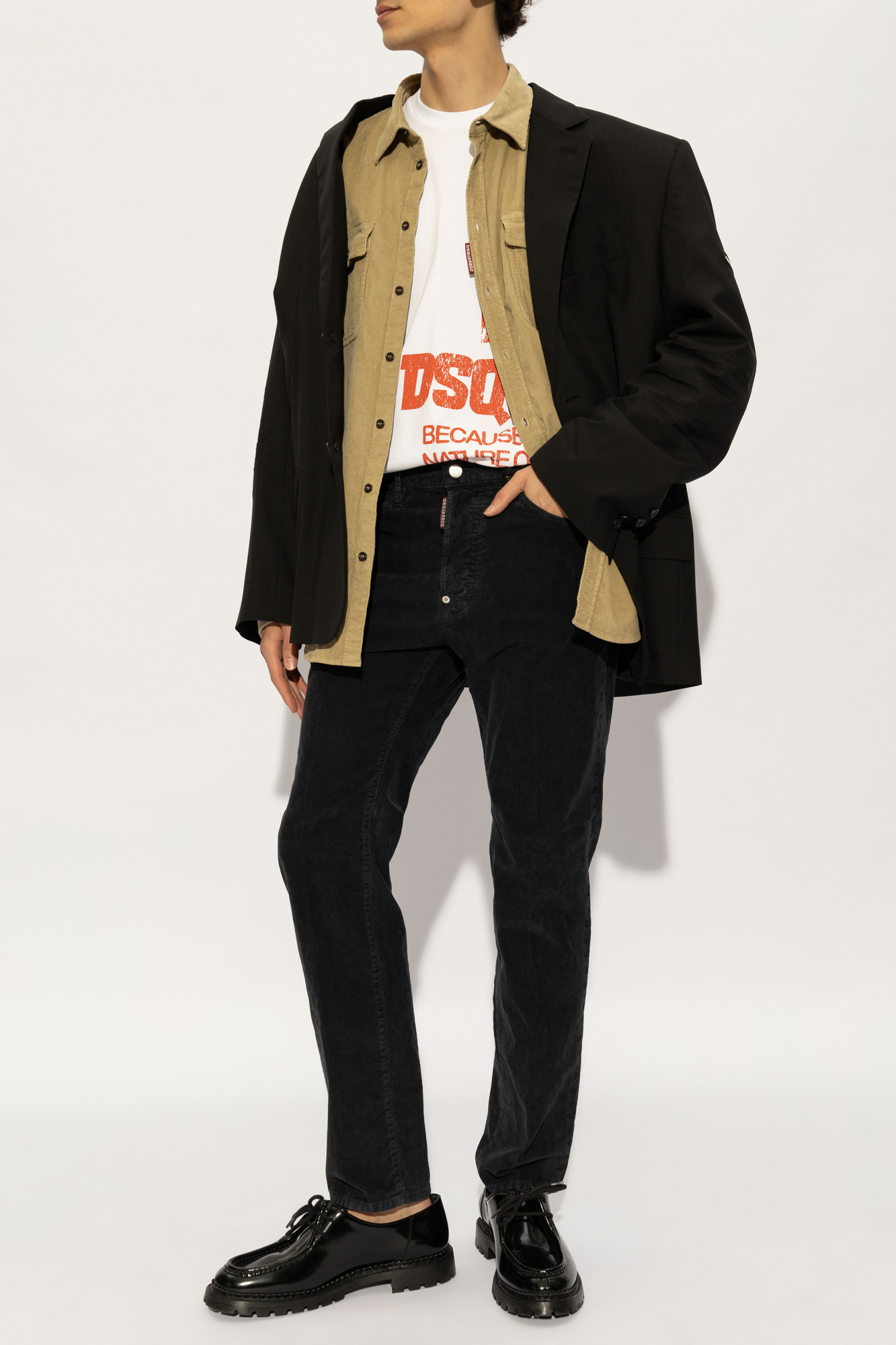 Dsquared2 Corduroy Slim-cut Jeans In Black