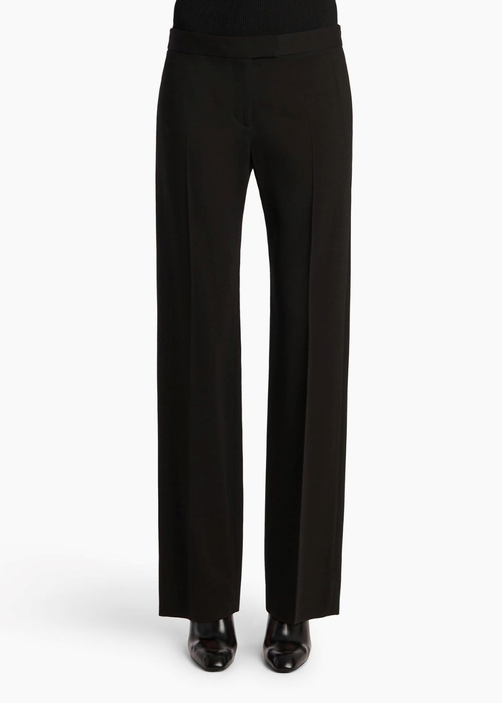 Khaite Callen Wool Track Pants In Black