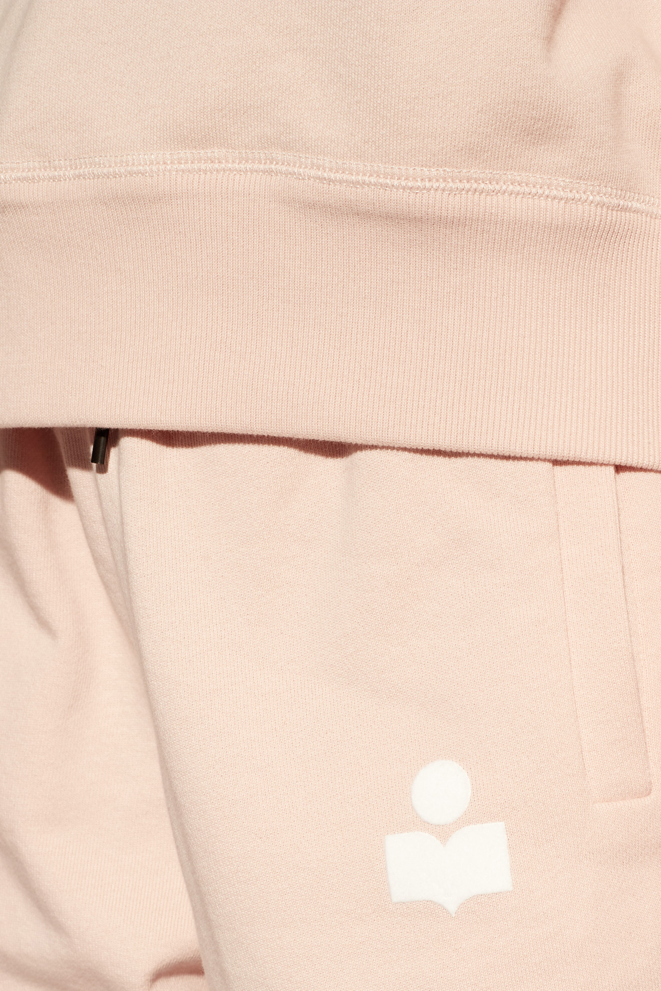 Isabel Marant Étoile Malona Logo Embroidered Track Pants In Nude