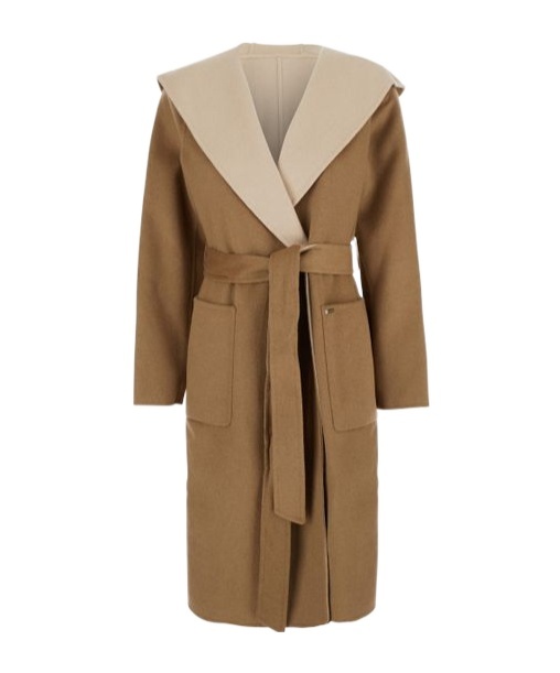 MICHAEL MICHAEL KORS TWO-TONE HOODED COAT