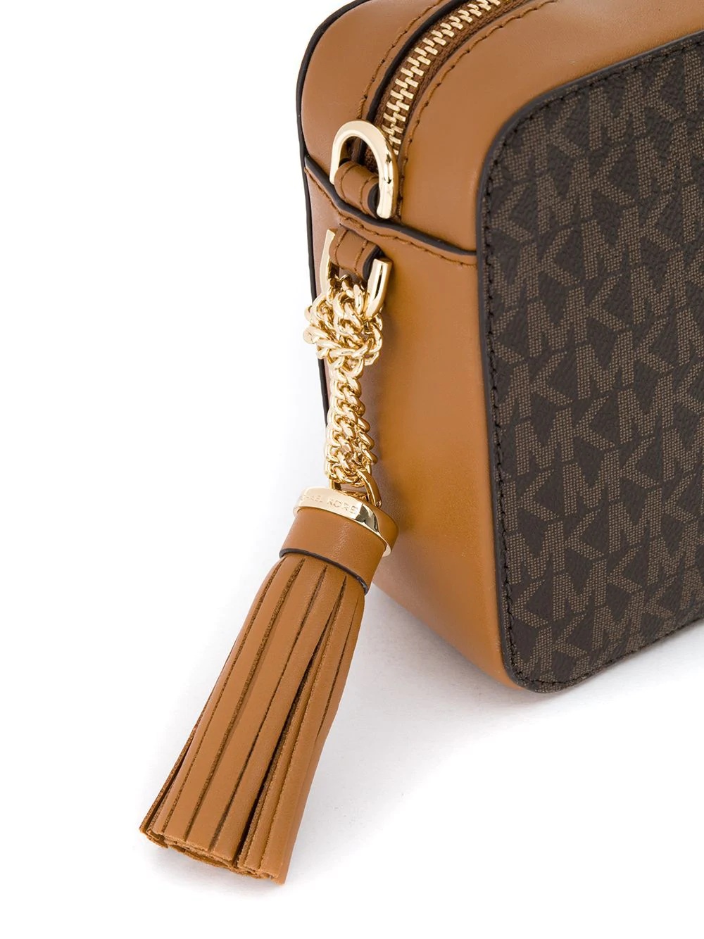 Michael Michael Kors Ginny Monogram Print Cross-body Bag In Brown