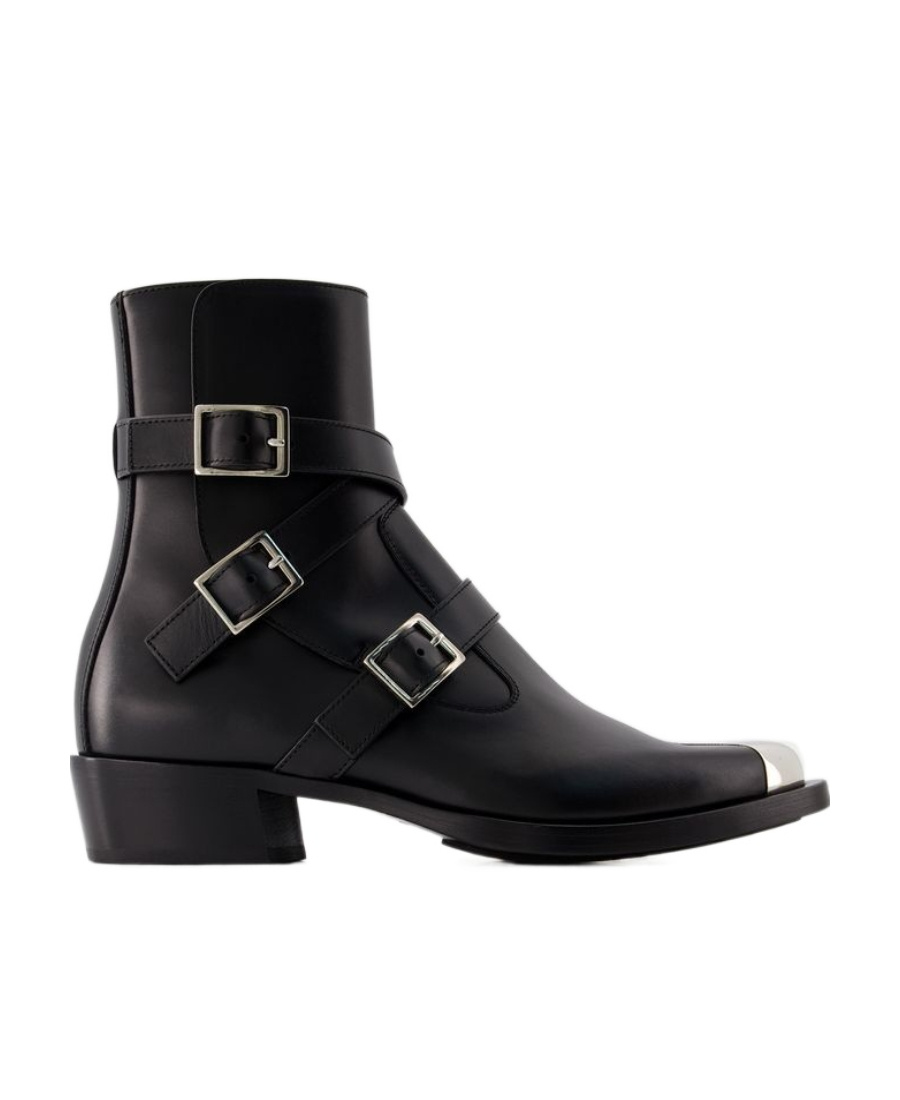 ALEXANDER MCQUEEN PUNK TRIPLE STRAP 40MM BOOTS
