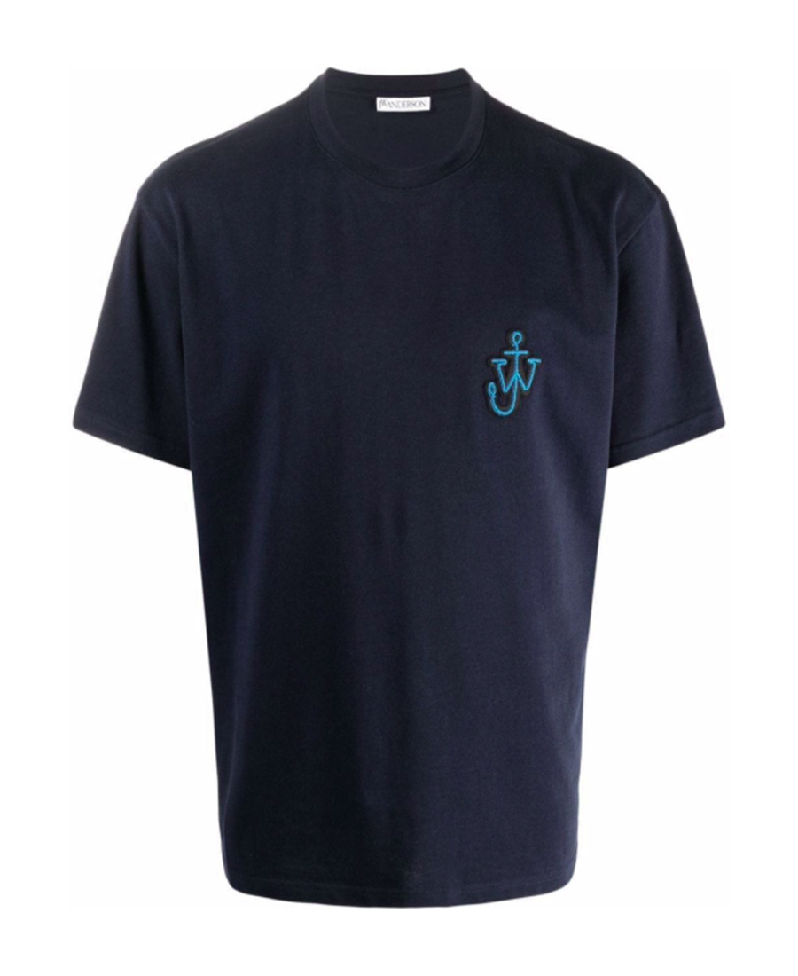 Jw Anderson Anchor-patch Short-sleeve T-shirt In Black