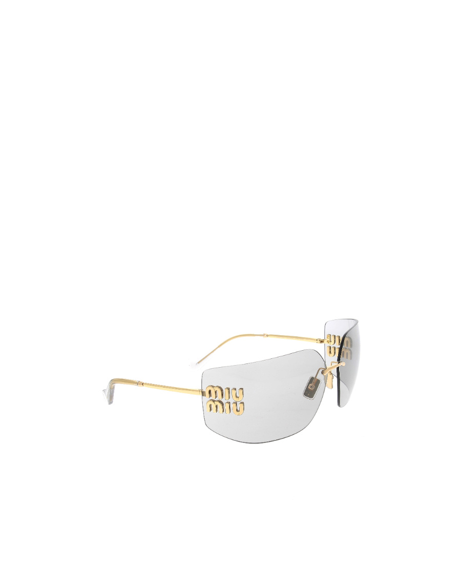 Miu Miu Runway Frameless Sunglasses In Gray