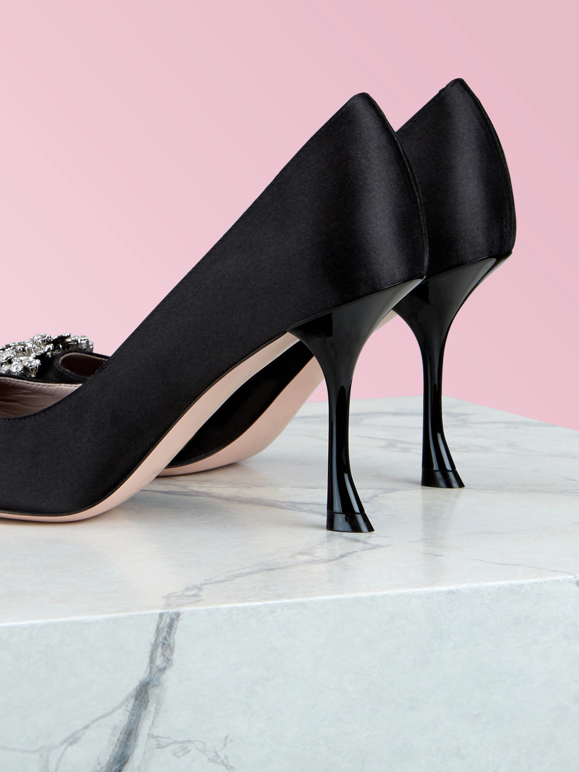 Roger Vivier Efflorescence 65 Satin Pumps In Black
