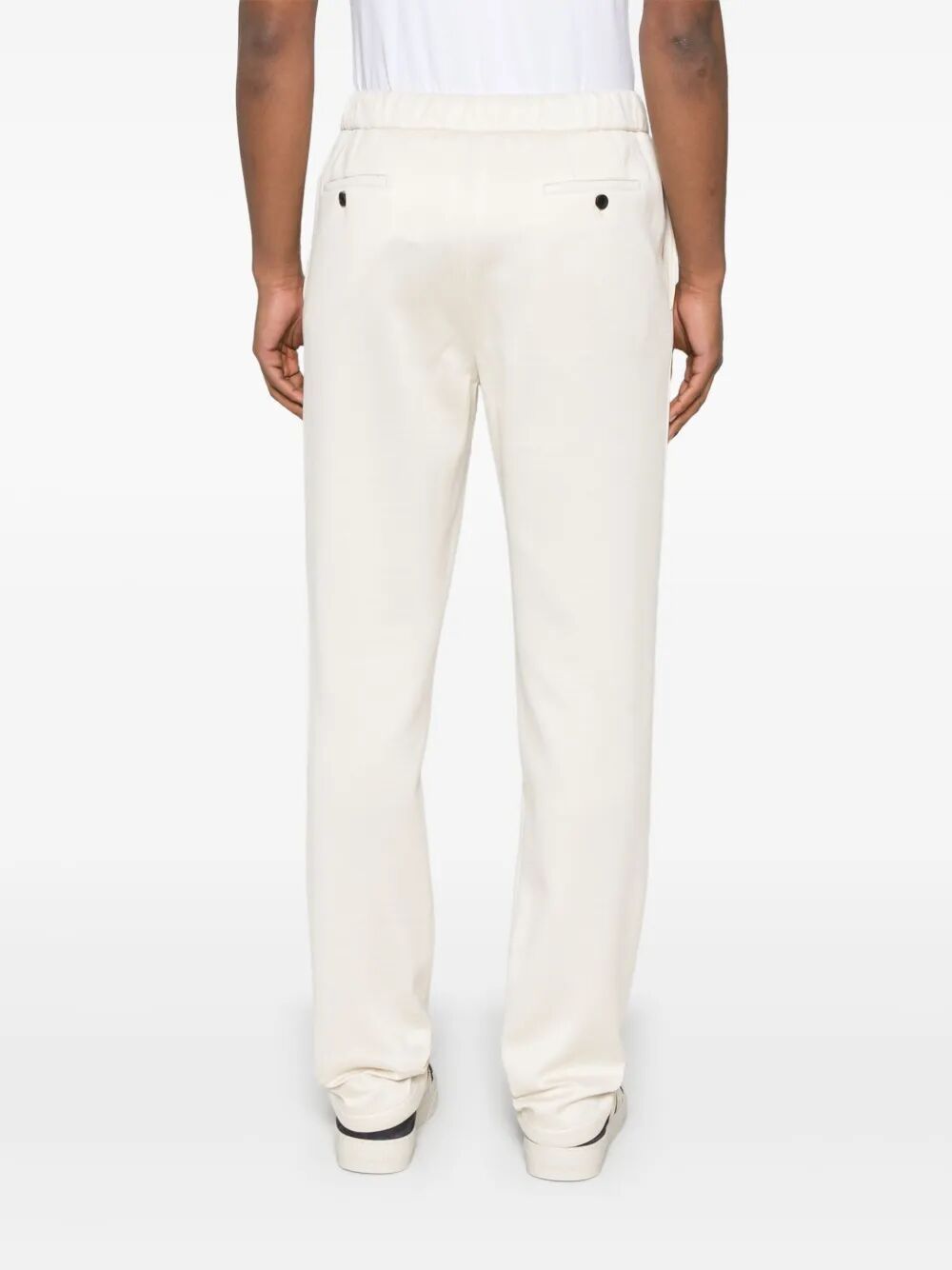 Drumohr Straight-leg Trousers With Drawstring Waist And Front Darts In Light Beige