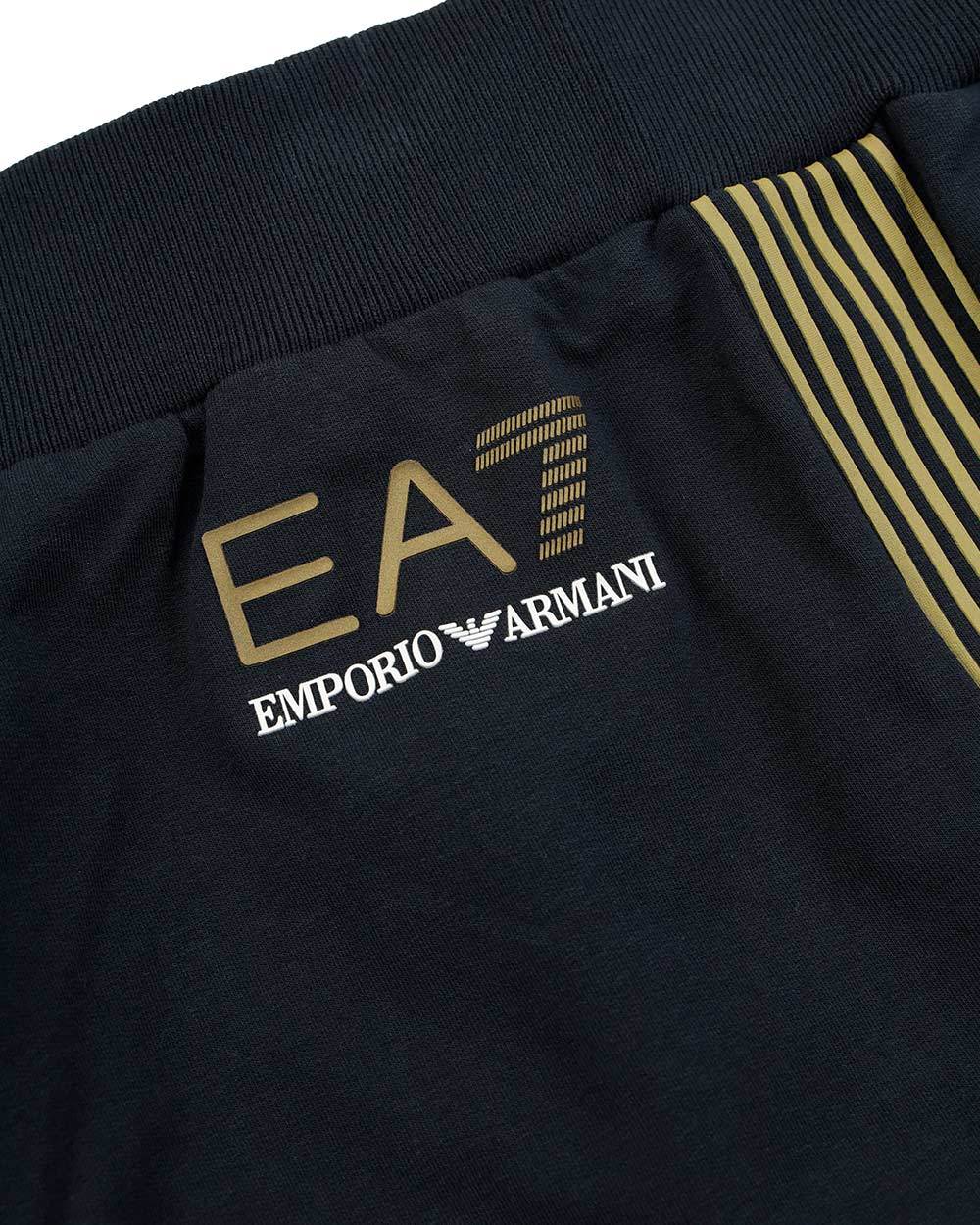 Ea7 Logo Sweatpants In Black