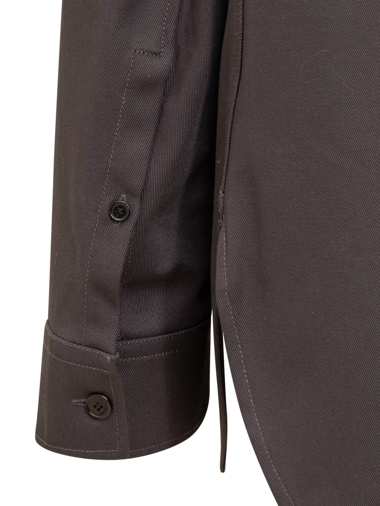 Lanvin Logo Embroidered Buttoned Shirt In Black
