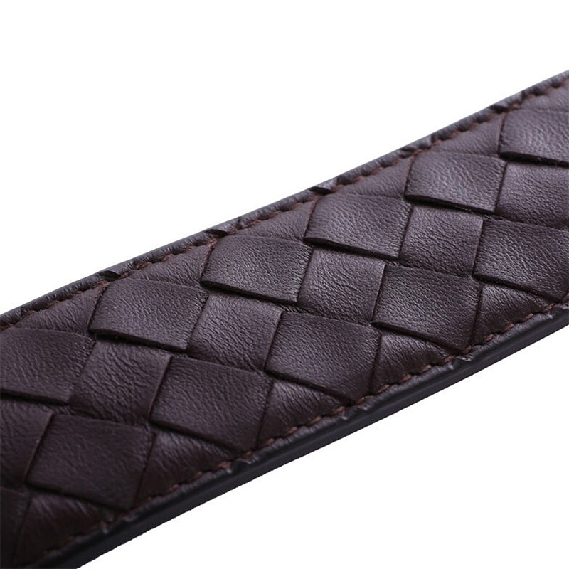 Bottega Veneta Knit Buckle Ring Hole Eye Belt In Black