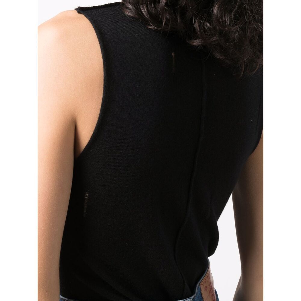 Shop Amiri High Neck Cashmere Vest In Black