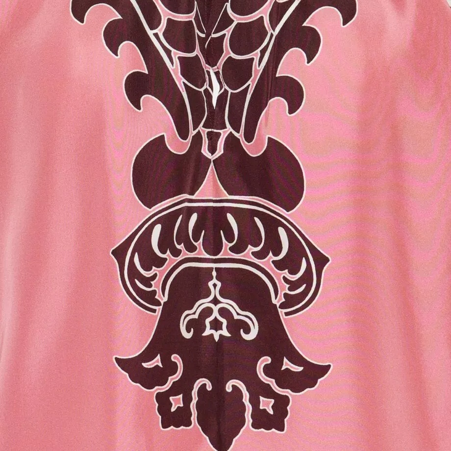 La Doublej Cerere Neck-tie Long-sleeve Silk Blouse In Pink