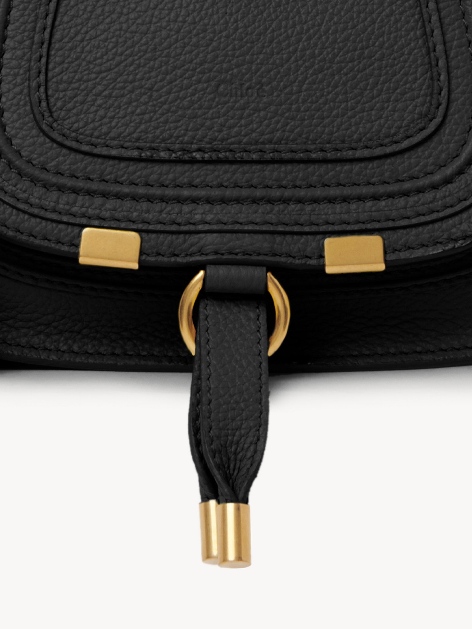 Chloé Marcie Leather Tote Bag In Black