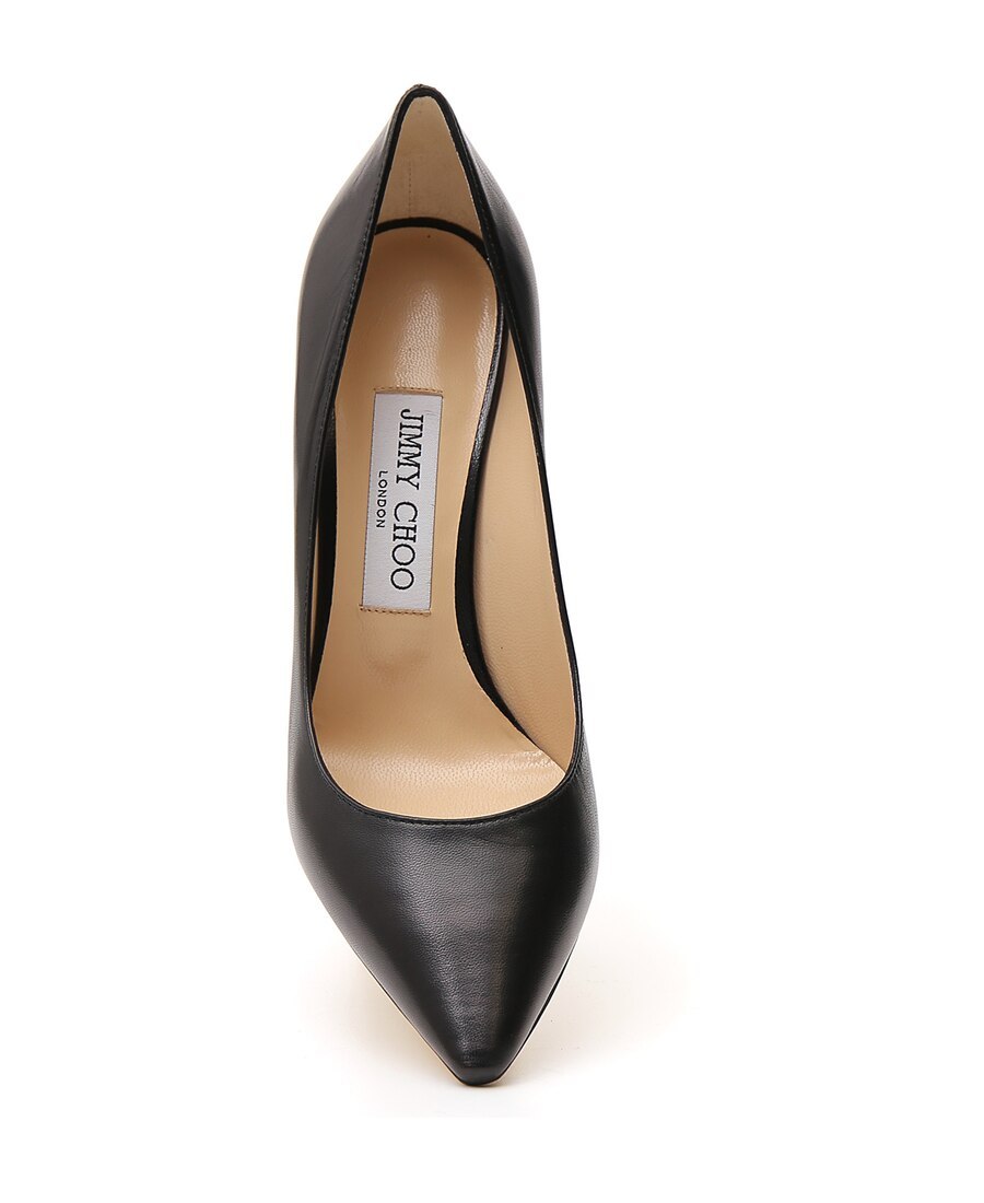 Jimmy Choo Black Leather Pumps In Black