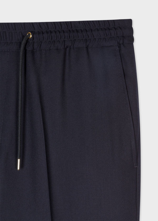 Paul Smith Navy Wool Pants In Black