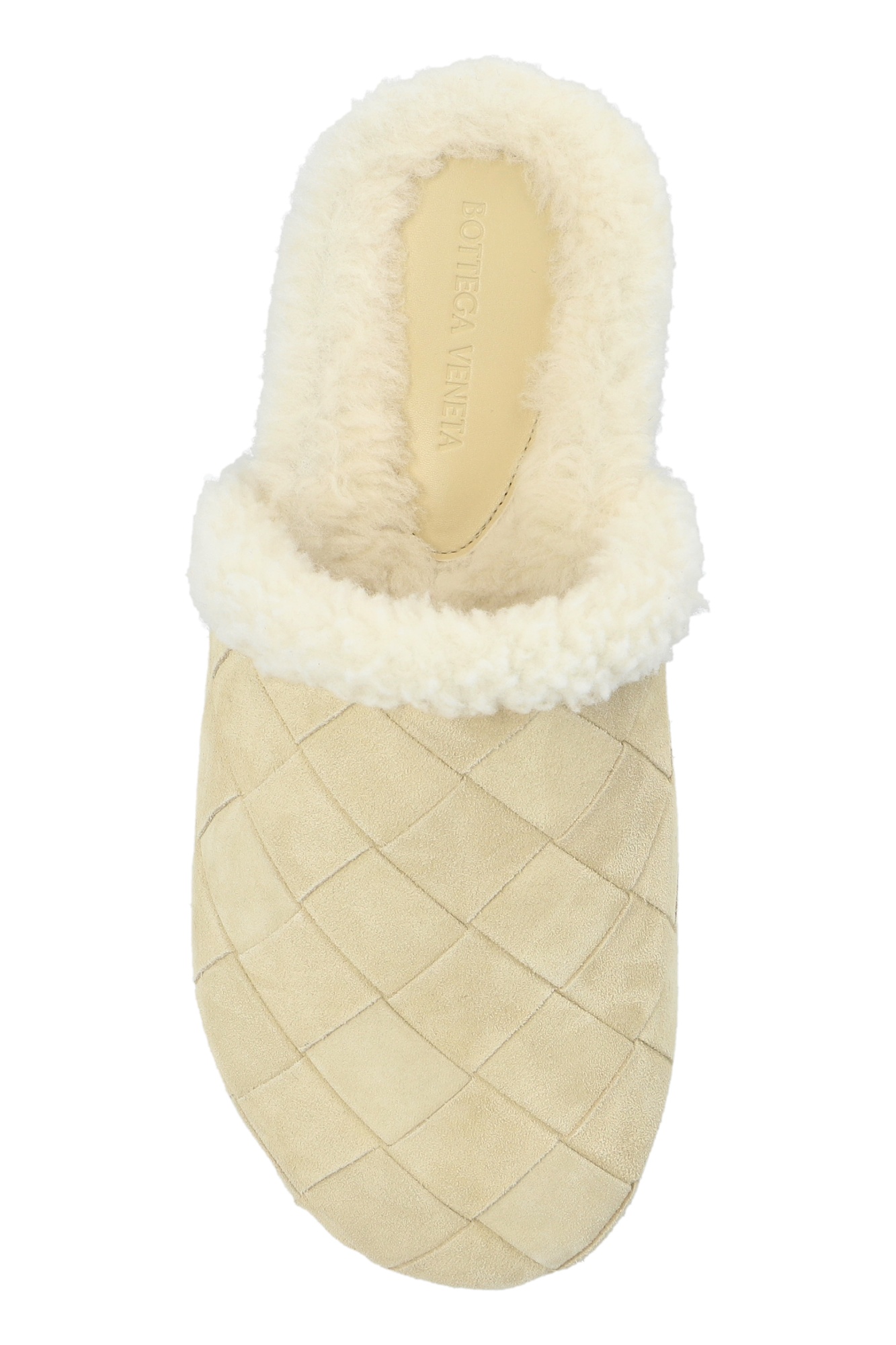 Bottega Veneta Reggie Woven Suede Slipper Mules In Nude