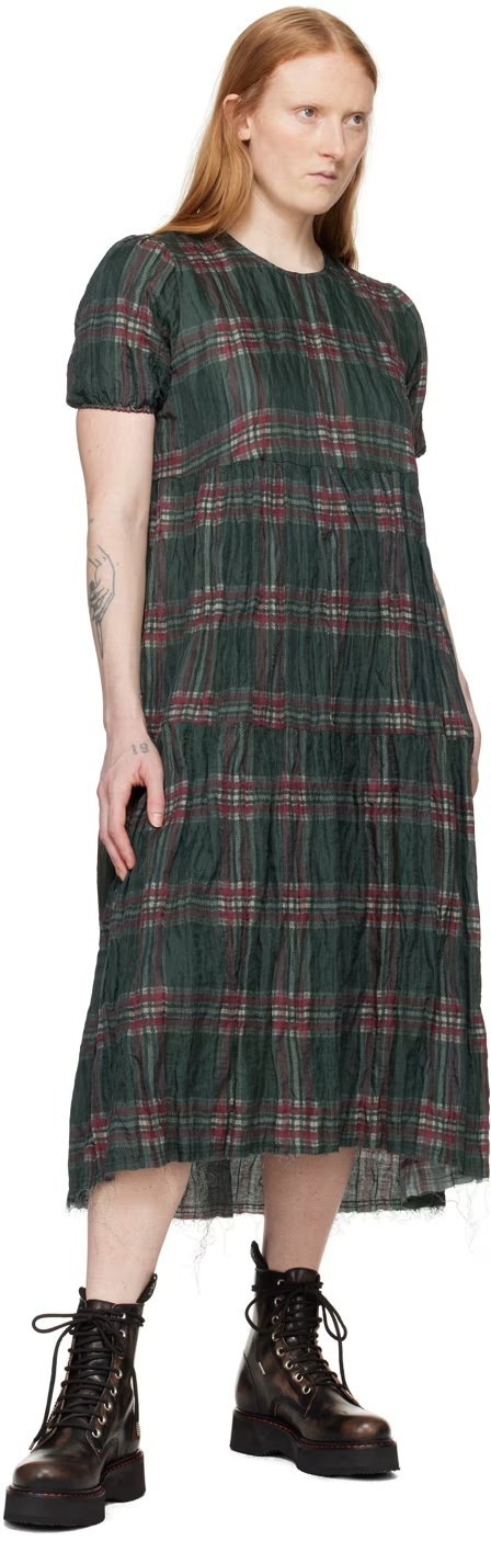 R13 Plaid Dress In Green