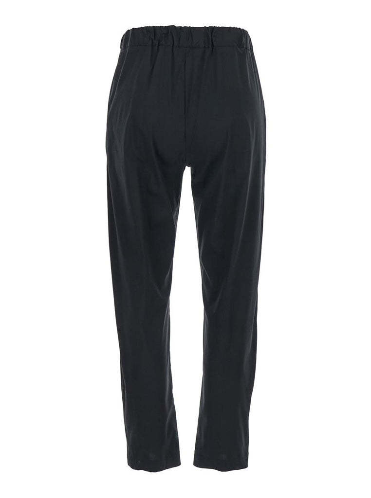 Semicouture 'buddy' Black Pants With Elastic Drawstring Waist