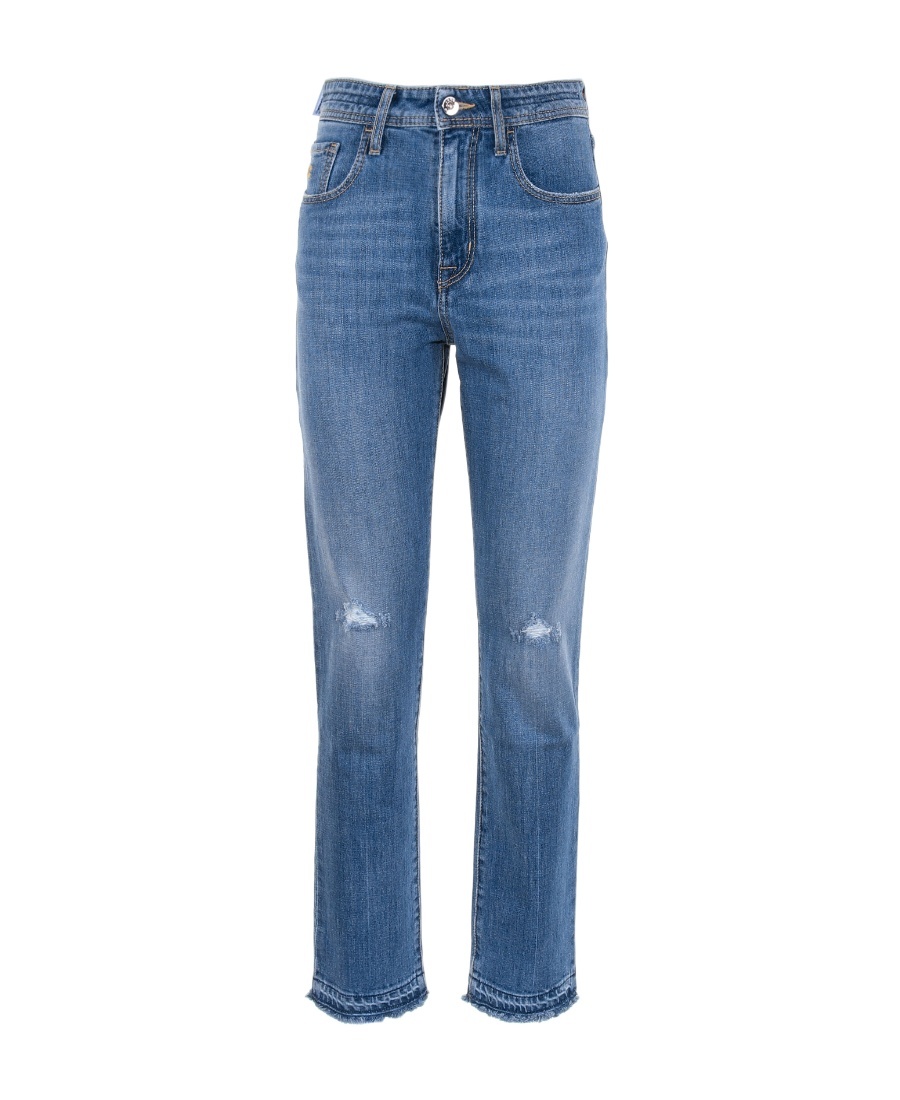 Jacob Cohen Straight-leg Distressed Jeans In Blue
