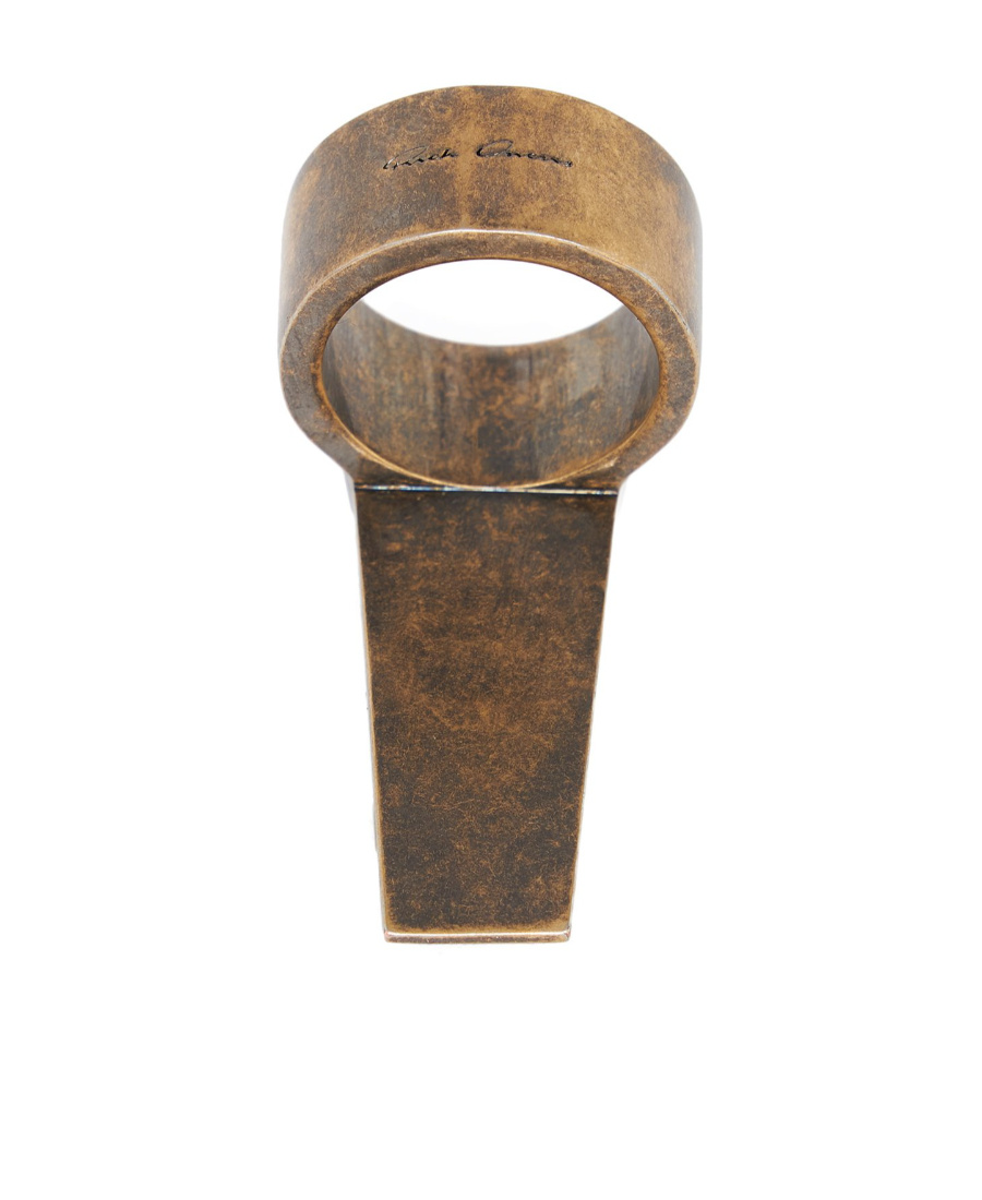 Rick Owens Trunk Thick Ring In Yellow