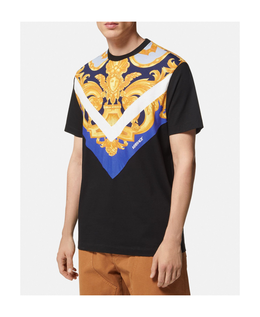 VERSACE MEDUSA-PRINT DETAIL T-SHIRT