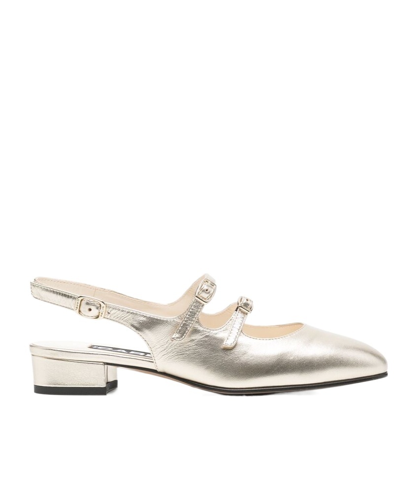 Carel Paris Shee-heeled Mary Jane Sandals In White