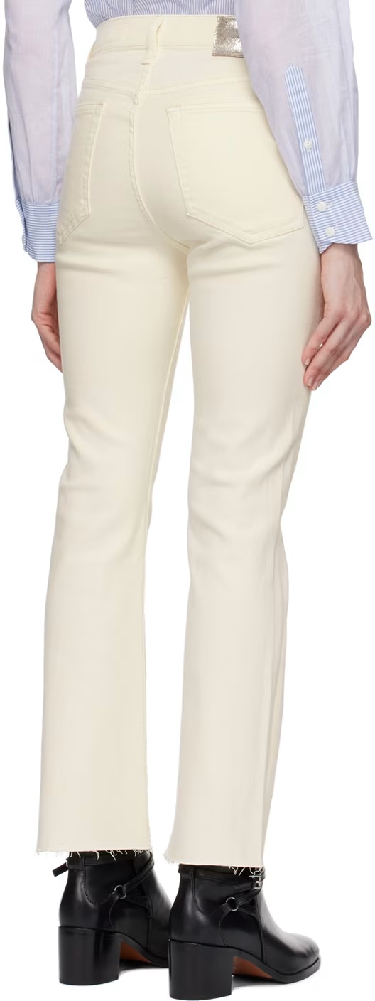 Rag & Bone Peyton Button Jeans In White