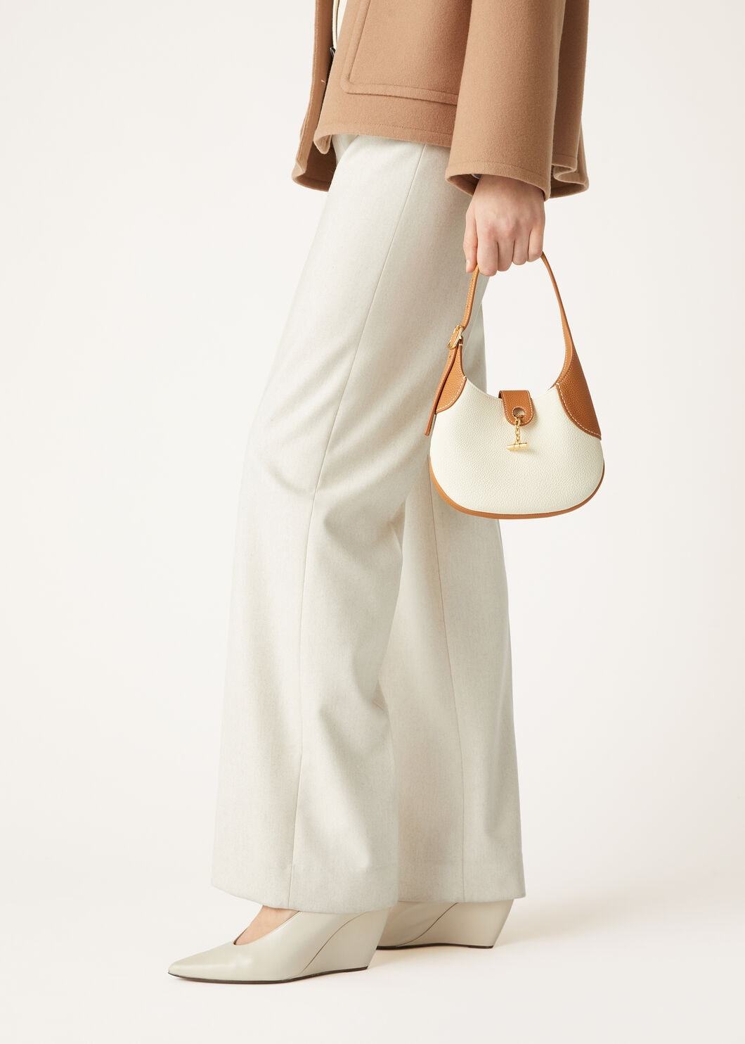 Loro Piana Hammered Calfskin Toggle-fastening Bag