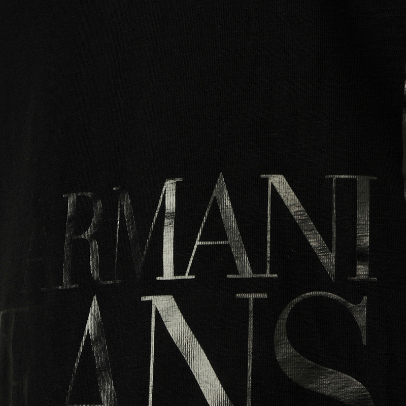 Armani Jeans Logo Printed T-shirt In Black