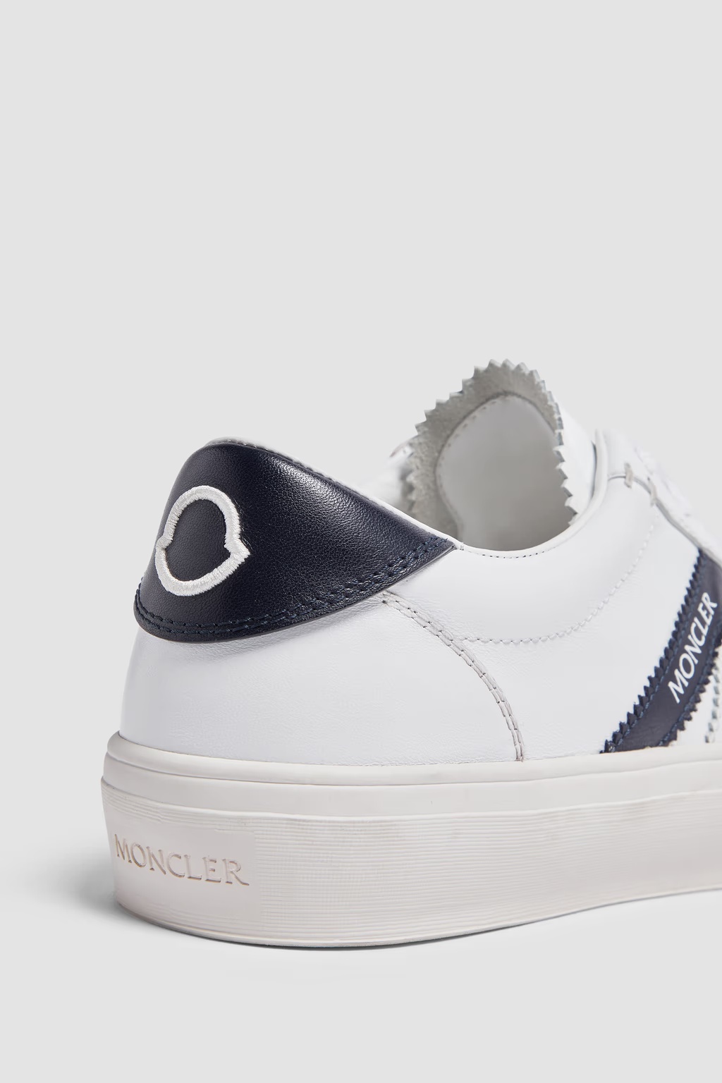 Shop Moncler Monaco 2 Leather Sneakers In White