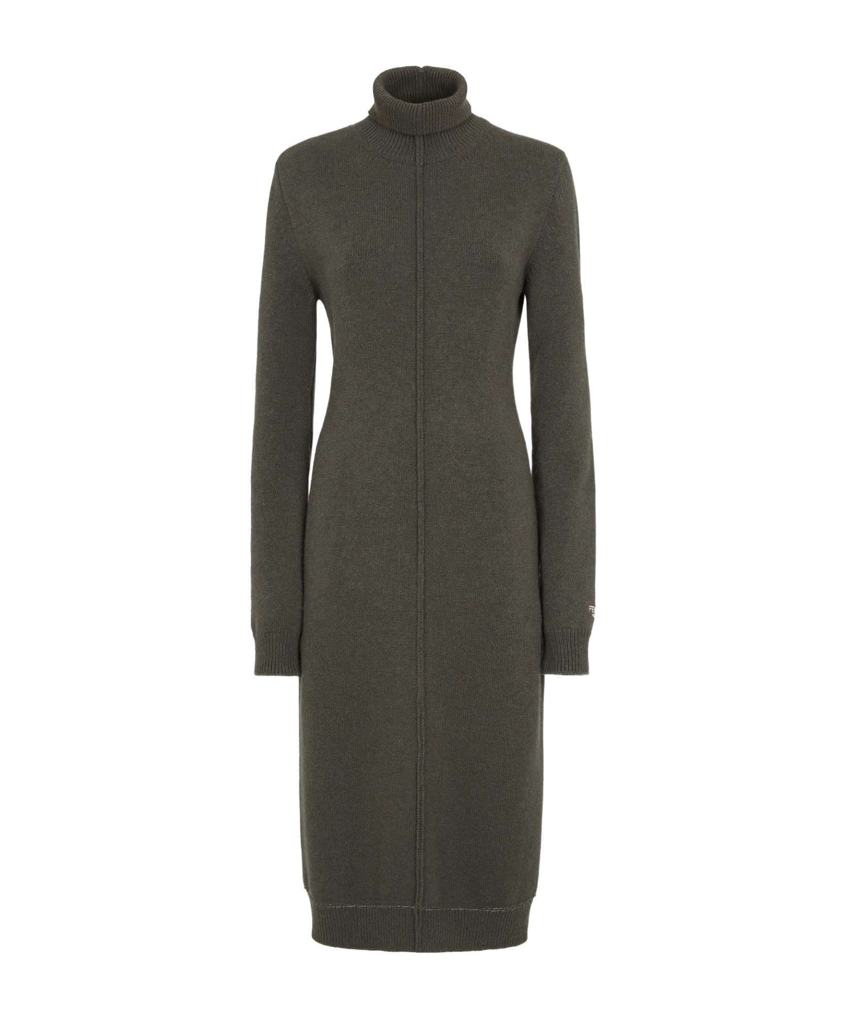 Shop Fendi High-necked Dress In Black