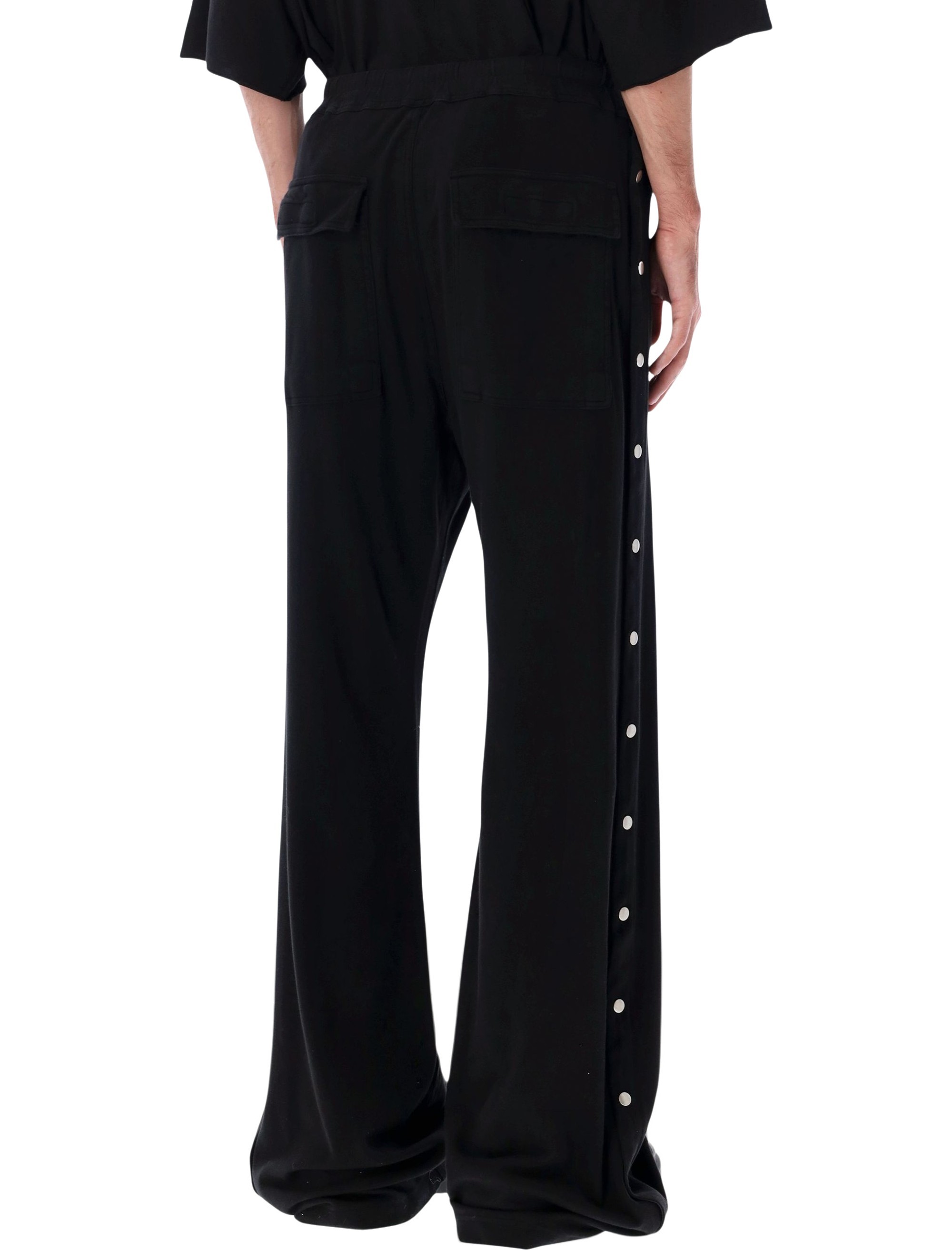Rick Owens Drkshdw Drawstring Wide-leg Trousers In Black