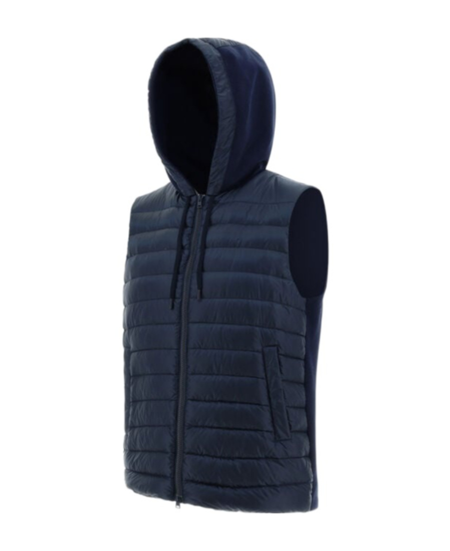 Herno Padded Hooded Gilet In Black