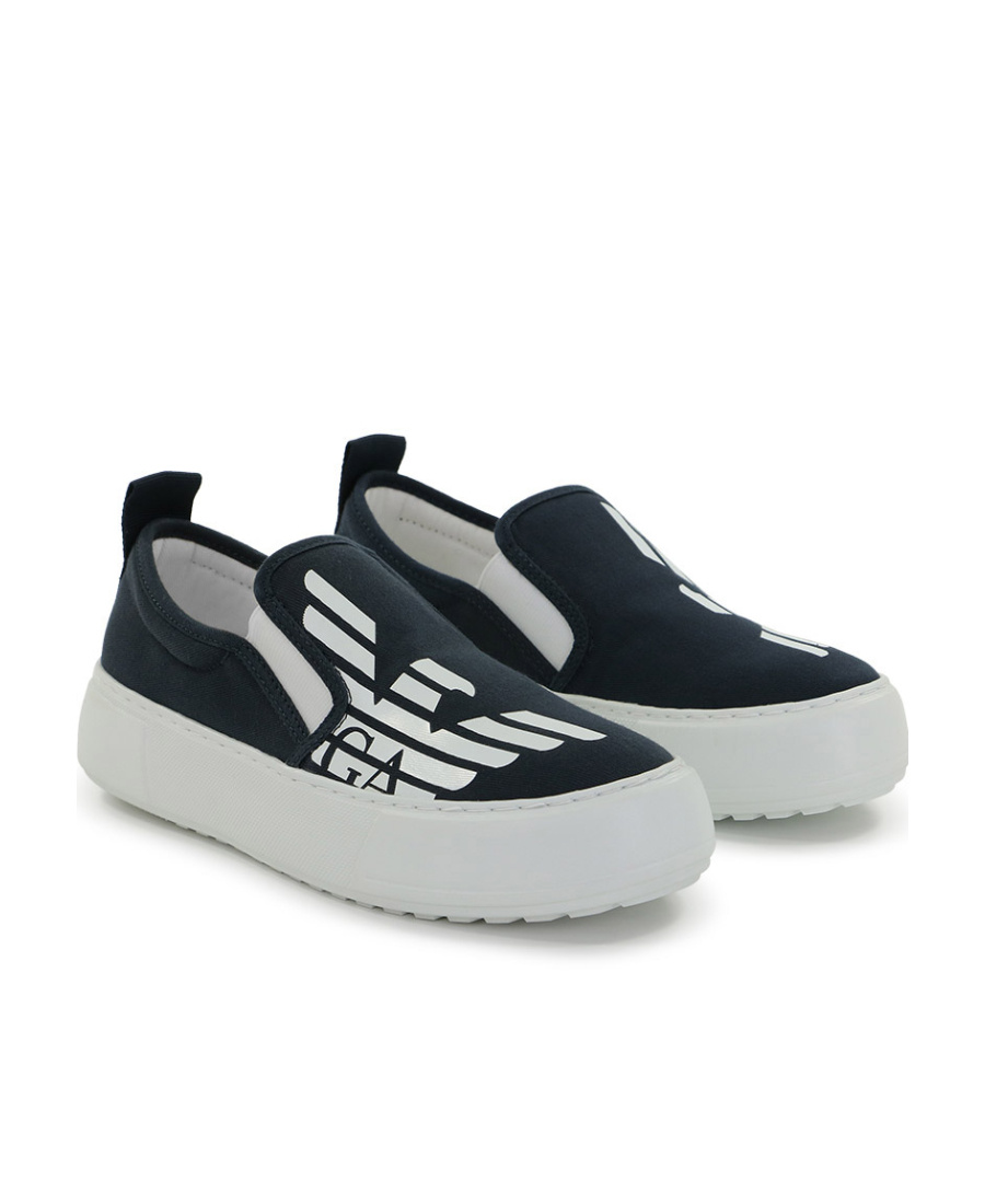 EA7 LOGO ROUND-HEADED CASUAL SPORTS SHOES