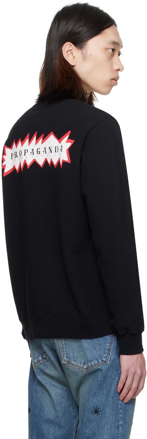 Undercover Long-sleeved Round-neck Sweater In Black