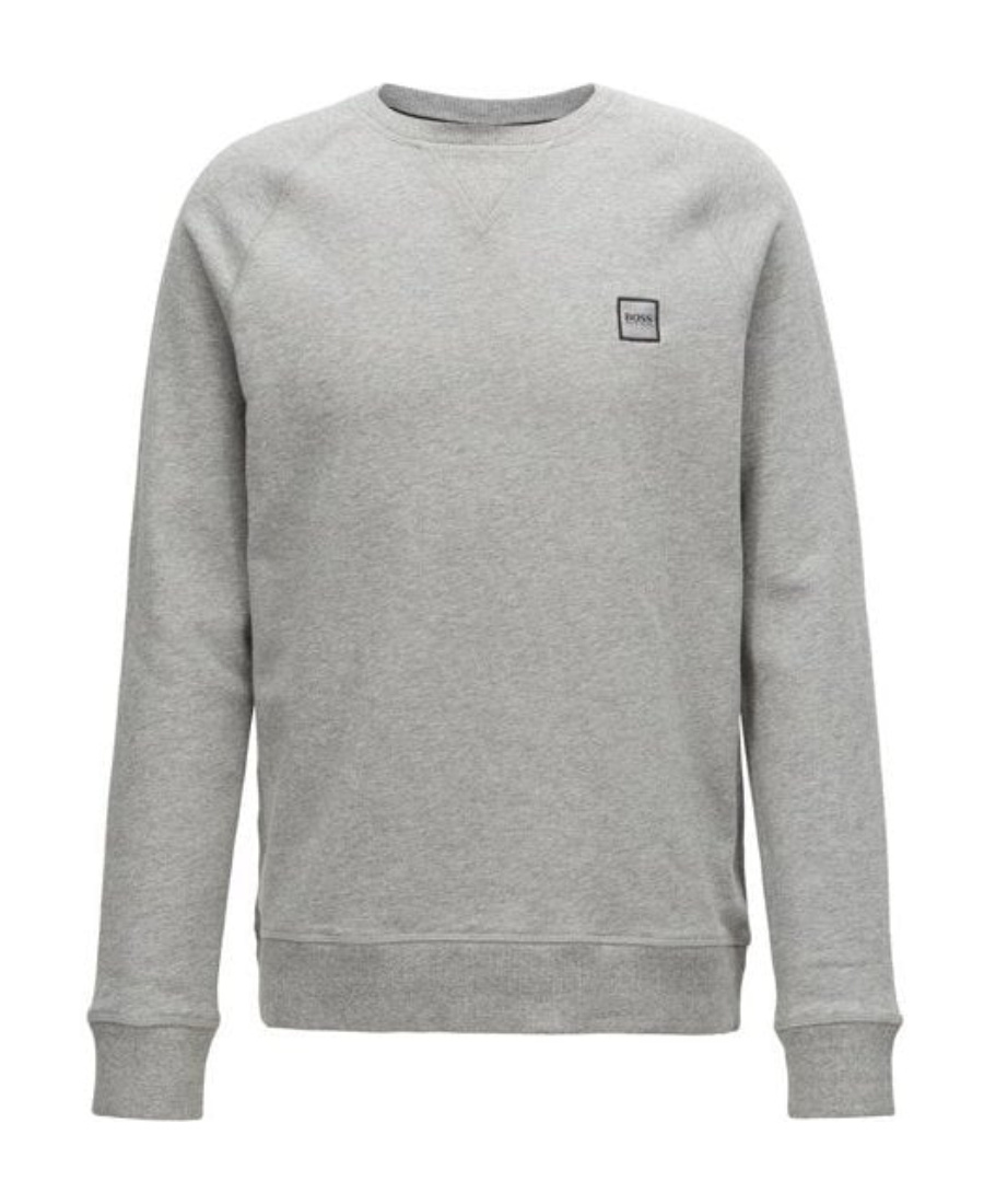 HUGO BOSS EMBROIDERED ROUND-NECKED SWEATER