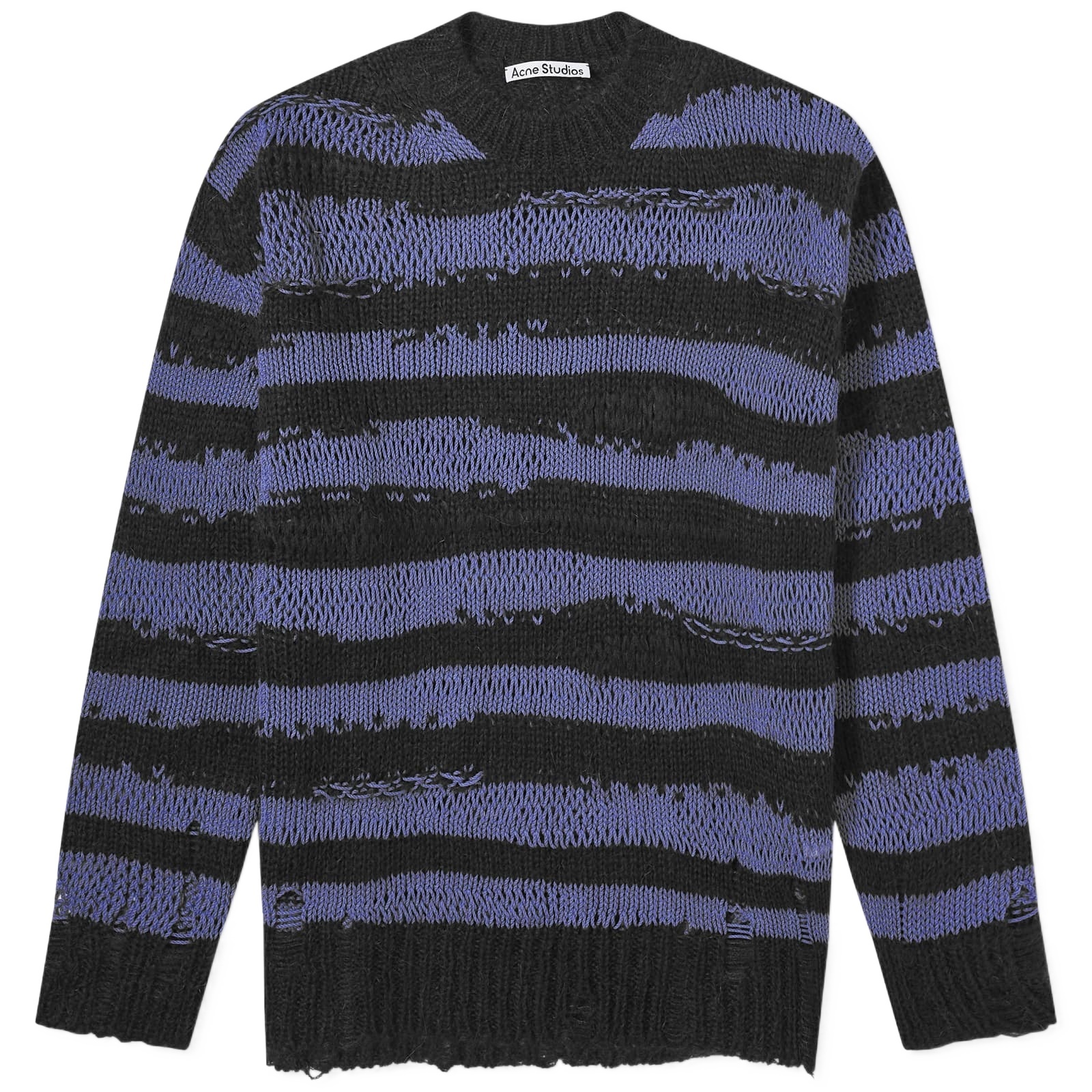 Acne Studios Make An Old Striped Pullover In Black