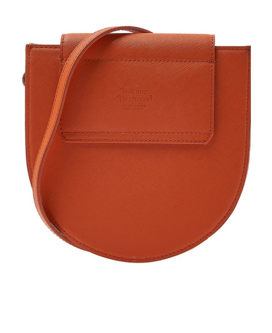 Vivienne Westwood Logo Shoulder Bag In Brown