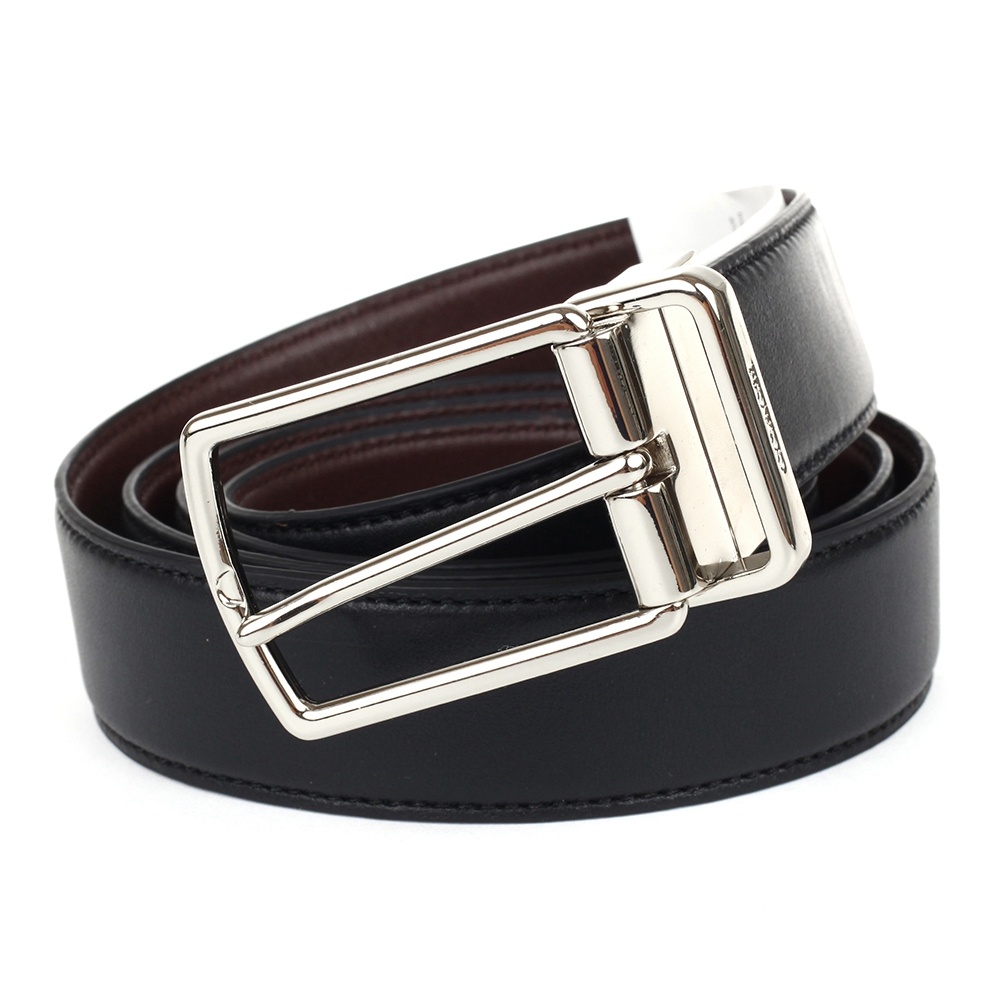 Coach Double-sided Buckle Belt In Black